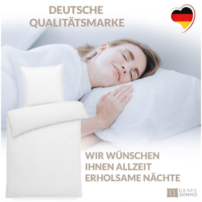 Mikrofaser Bettwäsche 135x200 cm aus 100% Polyester - Uni Weiß