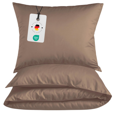 Mikrofaser Bettwäsche 135x200 cm aus 100% Polyester - Uni Nougat