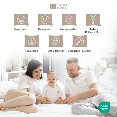 Mikrofaser Bettwäsche 135x200 cm aus 100% Polyester - Uni Nougat