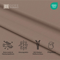 Mikrofaser Bettwäsche 135x200 cm aus 100% Polyester - Uni Nougat