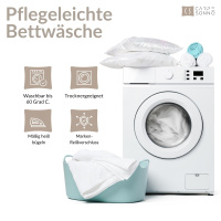 Mikrofaser Bettwäsche 135x200 cm aus 100% Polyester - Uni Nougat