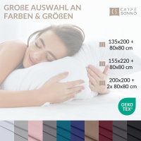 Mikrofaser Bettwäsche 135x200 cm aus 100% Polyester - Uni Nougat