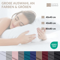 Mikrofaser Kissenbezug im 2er Set aus 100% Polyester - Uni Bordeaux 40x80 cm