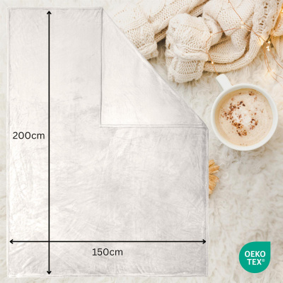 Kuscheldecke Cashmere Touch aus 100% Mikrofaser Natur 150x200 cm