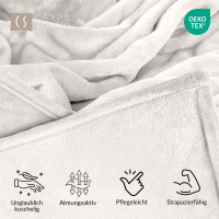 Kuscheldecke Cashmere Touch aus 100% Mikrofaser Natur 150x200 cm