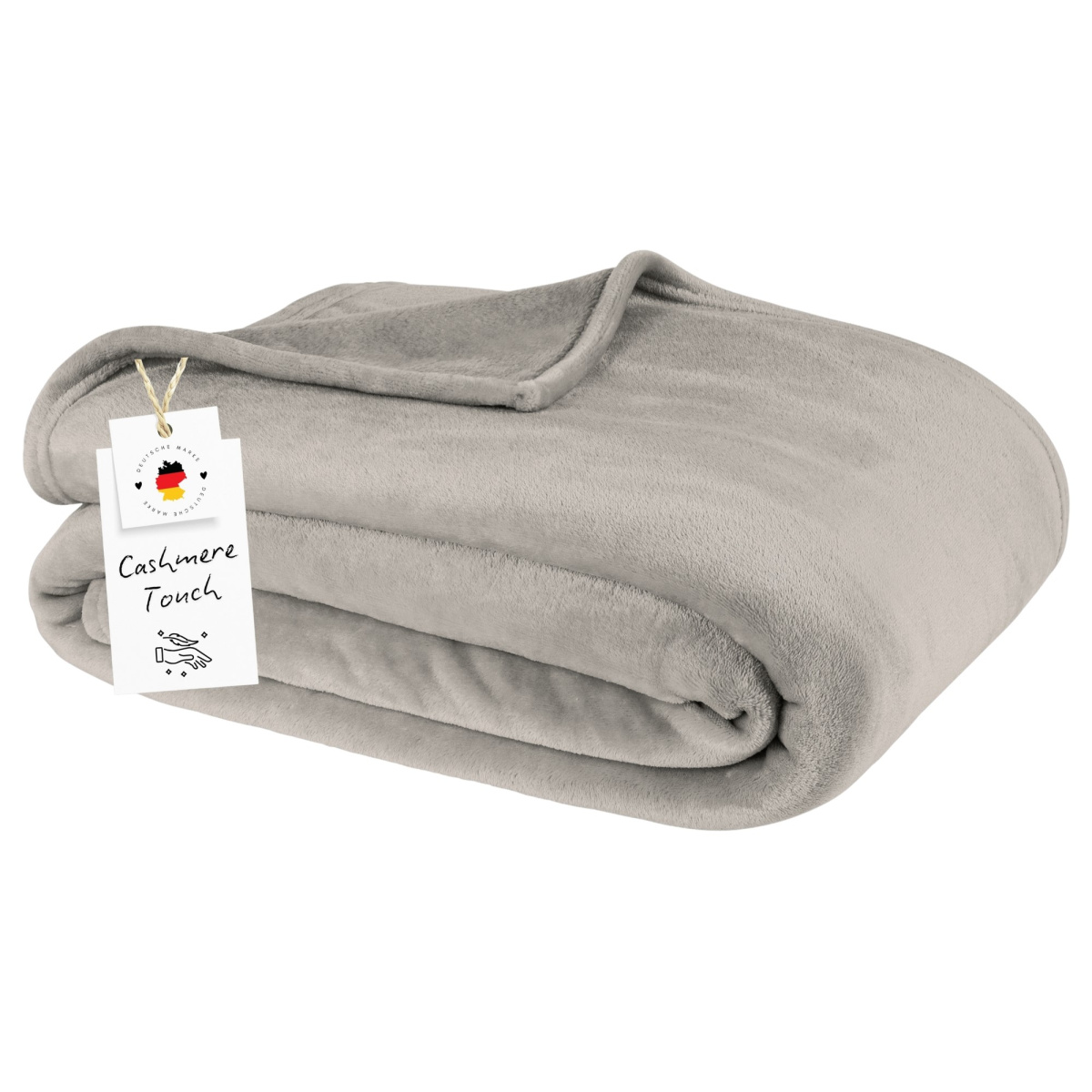 Kuscheldecke Cashmere Touch aus 100% Mikrofaser Grau...