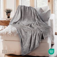 Kuscheldecke Cashmere Touch aus 100% Mikrofaser Grau 150x200 cm