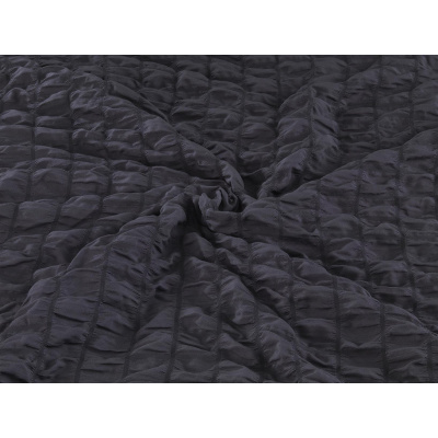 Seersucker Wende-Bettwäsche 135x200 cm aus 100% Polyester – Anthrazit