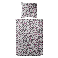 Seersucker Bettwäsche aus 100% Baumwolle – Leopard Grau