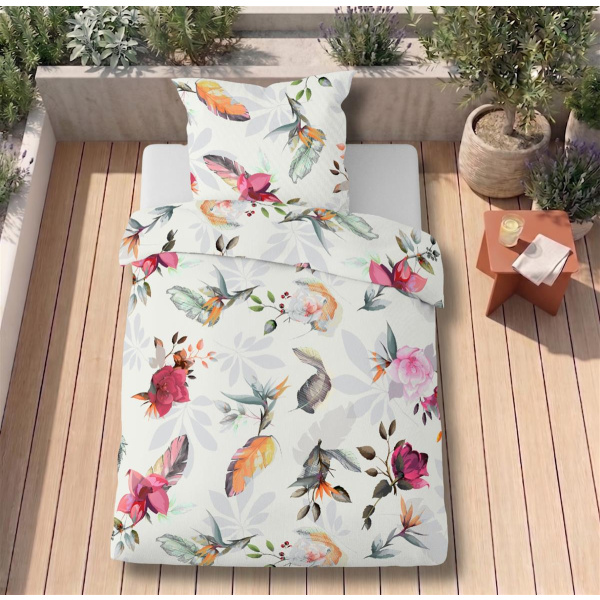 TENCEL™ Lyocell Bettwäsche 135x200 cm aus 100% Lyocell – Blumen