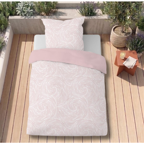 Lyocell Bettwäsche 135x200 cm aus 100% Lyocell – Strudel Rose