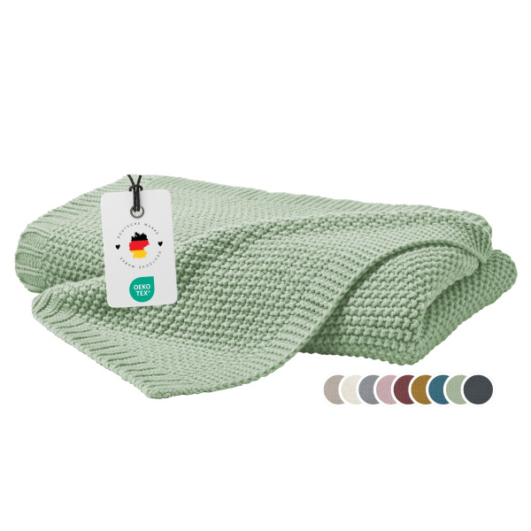 Strickdecke 130x170 cm aus 100% Polyacryl – Einfarbig