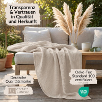 Musselin Decke 150x200 cm aus 100% Baumwolle – Einfarbig Leinen