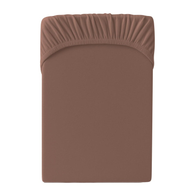 Jersey Spannbettlaken 140x200 - 160x200 cm aus 100% Baumwolle – Braun