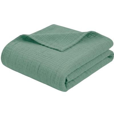 Musselin Decke 150x200 cm aus 100% Baumwolle – Einfarbig Grün