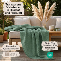 Musselin Decke 150x200 cm aus 100% Baumwolle – Einfarbig Grün