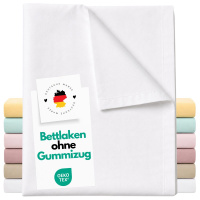 Bettlaken ohen Gummizug 140x250 cm aus 100% Baumwolle – Einfarbig