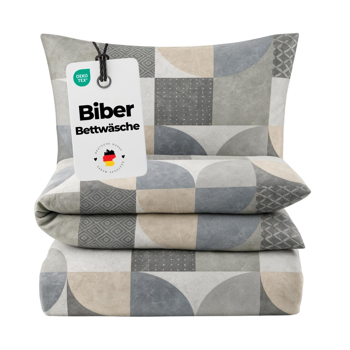 Biber Bettwäsche 135x200, Geometrie