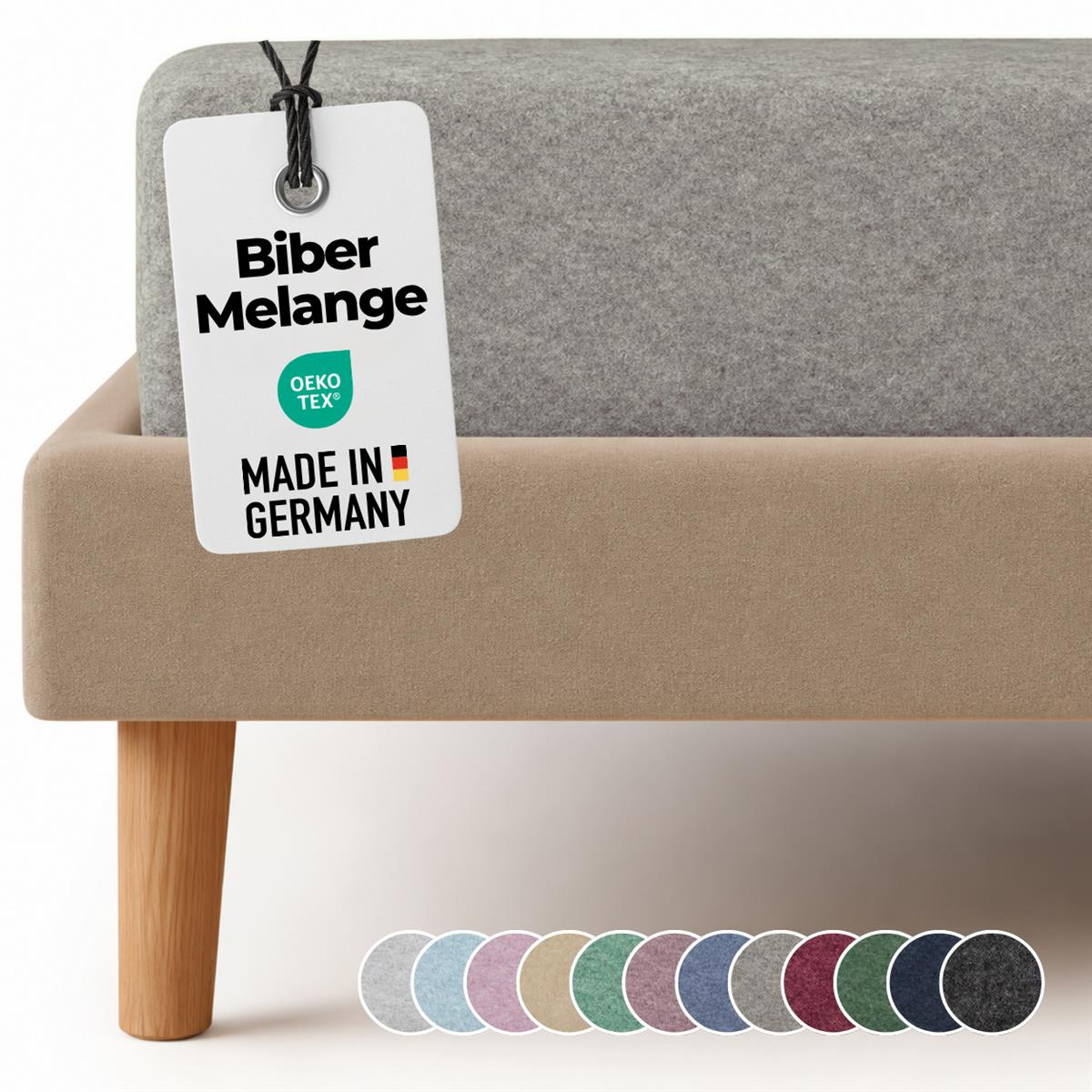 Feinbiber Spannbettlaken 180x200 - 200x200 cm aus 100%...