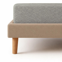 Feinbiber Spannbettlaken 180x200 - 200x200 cm aus 100% Baumwolle – Grau Melange