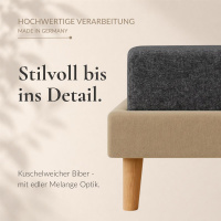Feinbiber Spannbettlaken 140x200 - 160x200 cm aus 100% Baumwolle – Melange Anthrazit