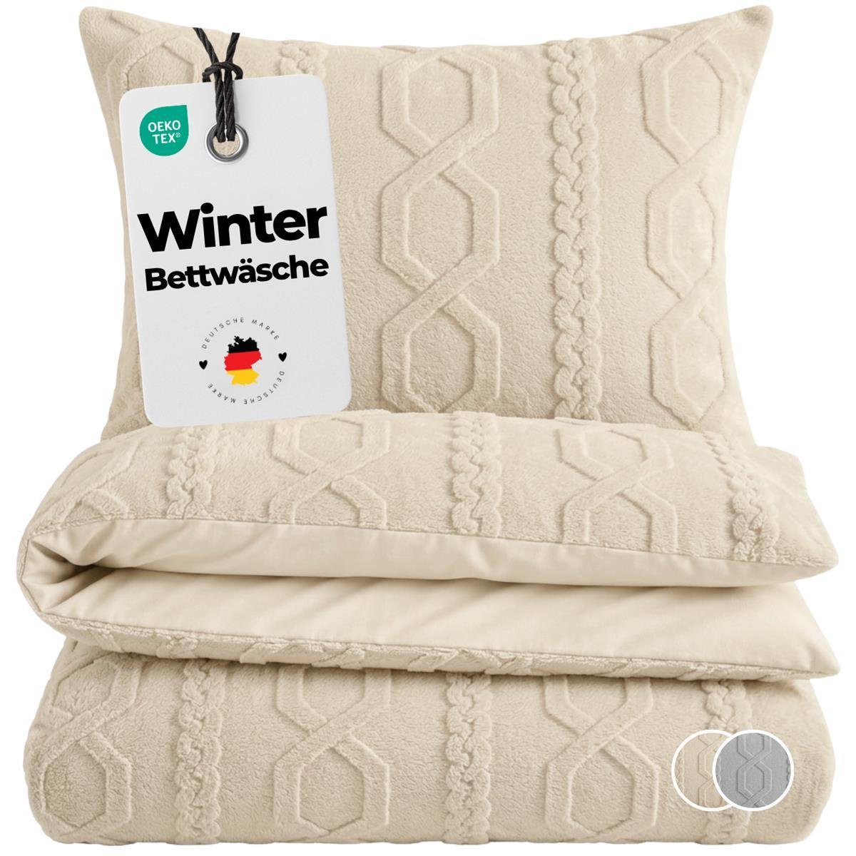 Microfaser Bettwäsche 135x200 + 80x80 cm aus 100%...