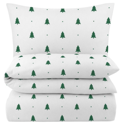 Biber Bettwäsche 135x200 cm aus 100% Baumwolle – Weihnachtsbaum