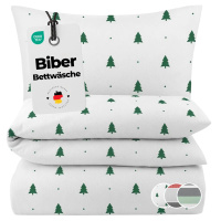 Biber Bettwäsche 135x200 cm aus 100% Baumwolle – Weihnachtsbaum