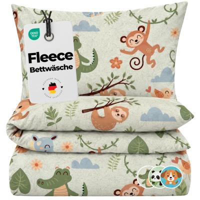 Winter Polarfleece Bettwäsche aus 100% Polyester 135x200 cm Tiere