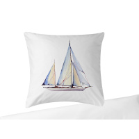 Mako Satin Bettwäsche Segelboot aus 100% Baumwolle 135cm x 200cm + 1x (80cm x 80cm)
