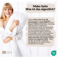 Mako-Satin Bettwäsche 135x200 cm aus 100% Baumwolle – Uni Weiß