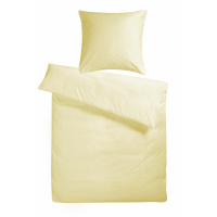 Biber Bettwäsche Creme Uni aus 100% Baumwolle 200cm x 220cm + 2x (80cm x 80cm)