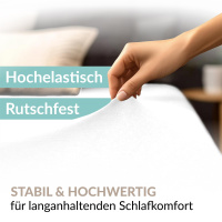 Fein-Jersey Bettlaken 140x200 - 160x200 cm aus 100% Baumwolle – Weiß