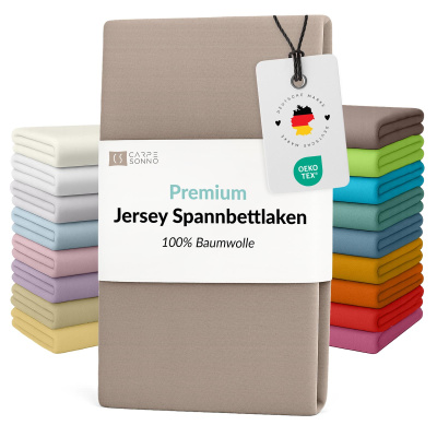 Fein-Jersey Bettlaken 140x200 - 160x200 cm aus 100% Baumwolle – Basalt