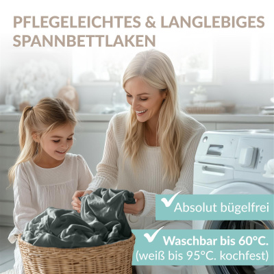 Fein-Jersey Bettlaken 140x200 - 160x200 cm aus 100% Baumwolle – Anthrazit
