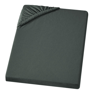 Fein-Jersey Bettlaken 140x200 - 160x200 cm aus 100% Baumwolle – Anthrazit