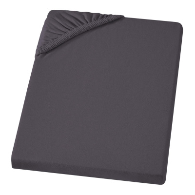 Fein-Jersey Bettlaken 140x200 - 160x200 cm aus 100% Baumwolle – Graphit