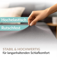 Fein-Jersey Bettlaken 140x200 - 160x200 cm aus 100% Baumwolle – Graphit