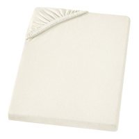 Fein-Jersey Bettlaken 90x200 - 100x200 cm aus 100% Baumwolle – Creme