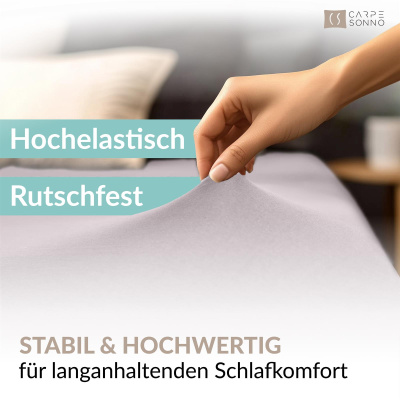 Fein-Jersey Bettlaken 140x200 - 160x200 cm aus 100% Baumwolle – Platin