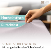 Fein-Jersey Bettlaken 140x200 - 160x200 cm aus 100% Baumwolle – Platin