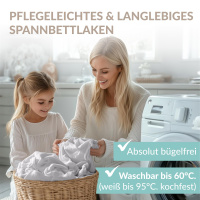 Fein-Jersey Bettlaken 140x200 - 160x200 cm aus 100% Baumwolle – Platin