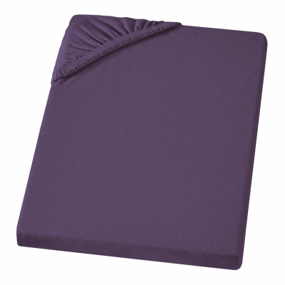 Fein-Jersey Bettlaken 180x200 - 200x200 cm aus 100% Baumwolle – Violett