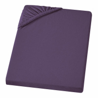 Fein-Jersey Bettlaken 180x200 - 200x200 cm aus 100% Baumwolle – Violett