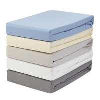 Jersey Spannbettlaken Boxspringbett 90x200 - 100x200 cm aus 100% Baumwolle – Hellgrau