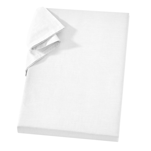 Linon Betttuch aus 100% Baumwolle ohne Gummizug Weiß 240 x 260 cm