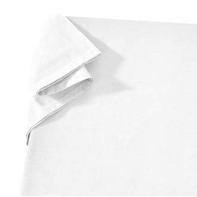 Linon Betttuch aus 100% Baumwolle ohne Gummizug Weiß 240 x 260 cm