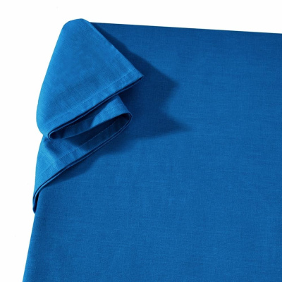 Linon Betttuch aus 100% Baumwolle ohne Gummizug Royalblau 240 x 260 cm