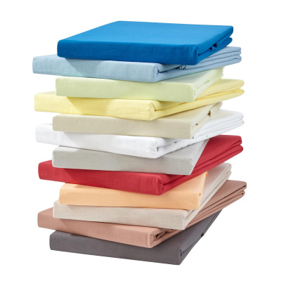 Linon Betttuch aus 100% Baumwolle ohne Gummizug Royalblau 240 x 260 cm