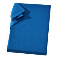 Linon Betttuch aus 100% Baumwolle ohne Gummizug Royalblau 240 x 260 cm